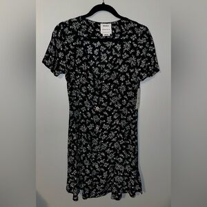 RVCA black floral mini dress - M / 10